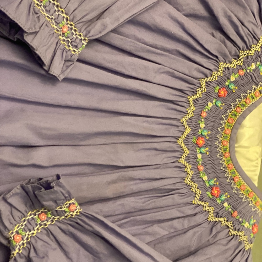 Purple Embroidered Top